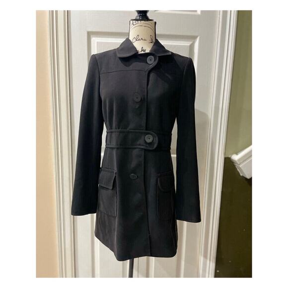 MAX STUDIO COAT BLAZER MINIMALISTIC SZ XS BLACK ELEGANT VERSATILE GOTH CORE - Picture 4 of 12